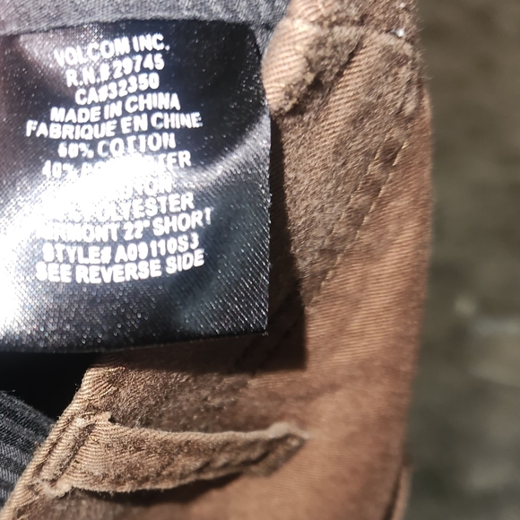 Volcom Mens Y2k Brown Shorts, Size 38. Skateboarding‎ Casual Outdoor - Picture 7 of 7